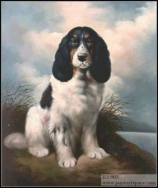 dog oil painting