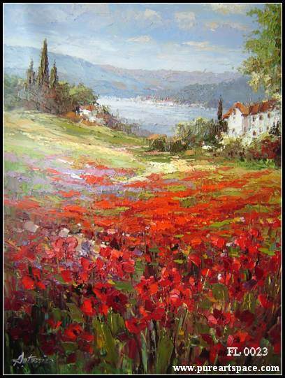 knife floral paintings