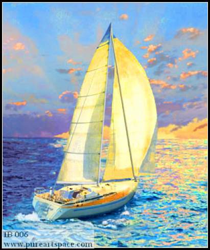 sailboat painting