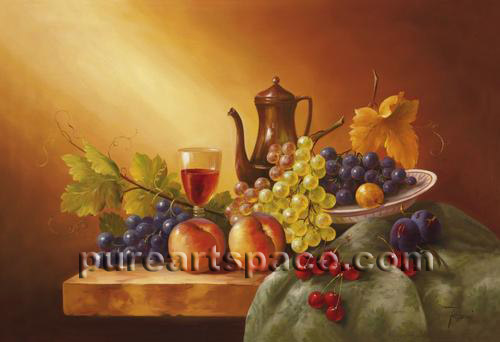 still life of grape and other fruite