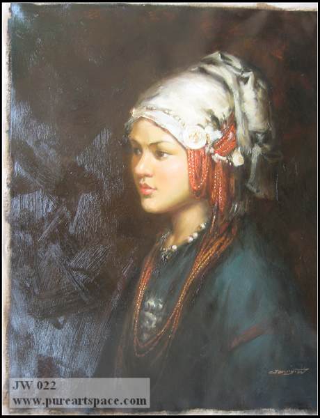 oriental paintings-chinese lady oil painting oriental painting