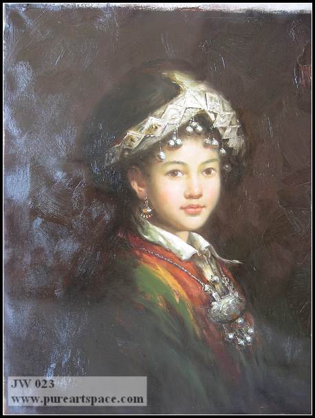oriental paintings-chinese lady oil painting oriental painting