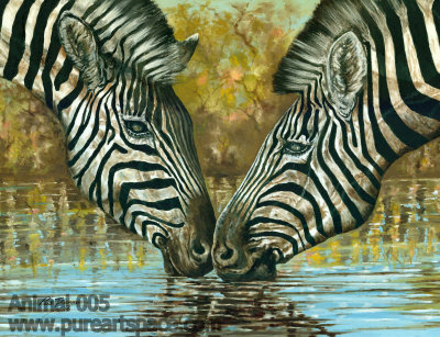 zebra oil paintings