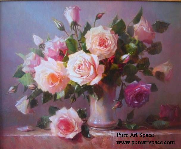 impression flower oil painting