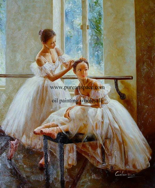 ballerina oil painting