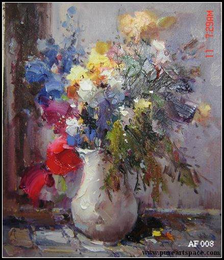 Flowers in a white vase