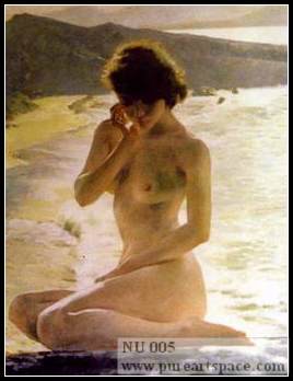 Nude oil painting