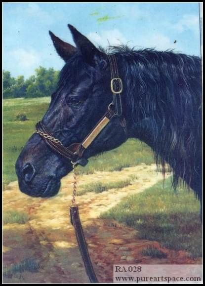 Horse oil painting