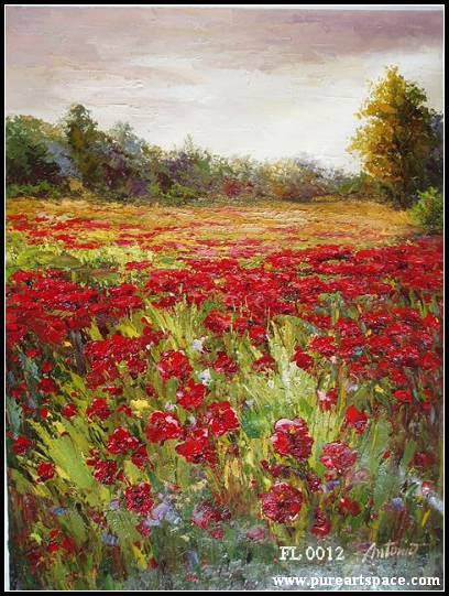 Red flower field