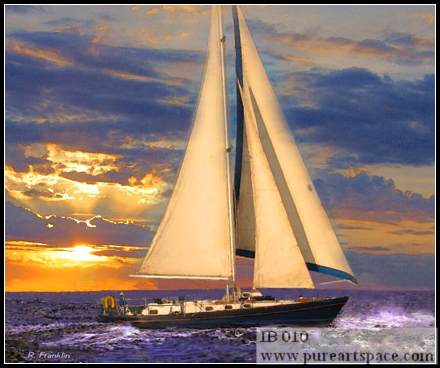 sailboat at sunset