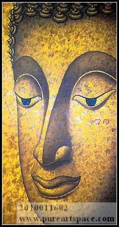 Gold buddha painting