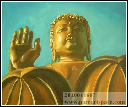 Gold Buddha painting