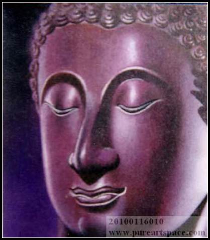 purple face buddha