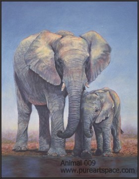 Animal oil painting -elephant oil paintings
