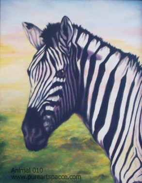 Zebra oil paintings