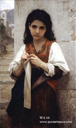 Knitting girl