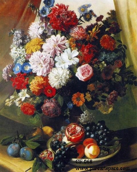 Classical oil painting flower