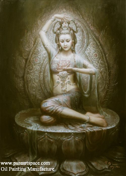 Godness sitting on a lotus