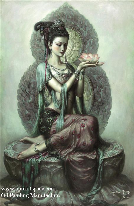 Godness with a lotus on her hand