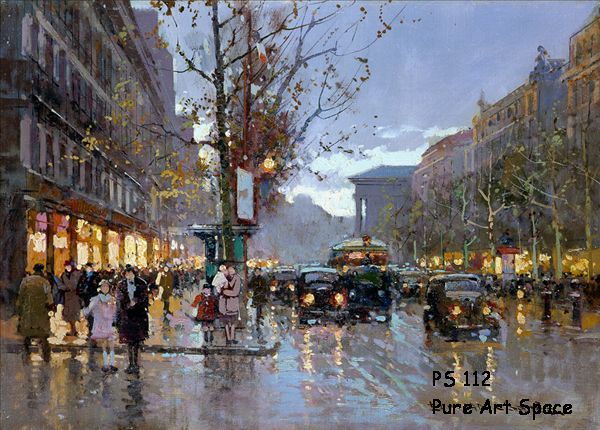 Paris street after rain